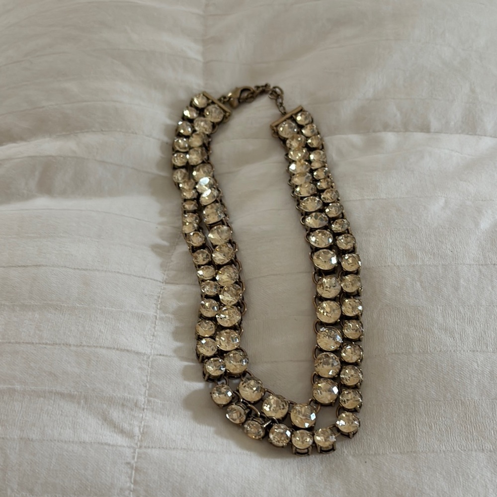 Elegant Gold and Silver Women's Necklace-double layer. Like brand new. Stunning.